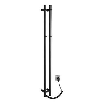 Sapho - Elektrisk handdukstork PAPINADO 40 W 120x11 cm matt svart