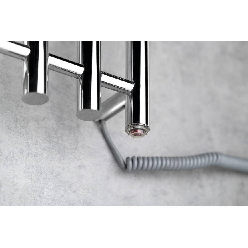 Sapho - Elektrisk handdukstork PAPINADO 85W 120x26 cm polerad krom högerutförande