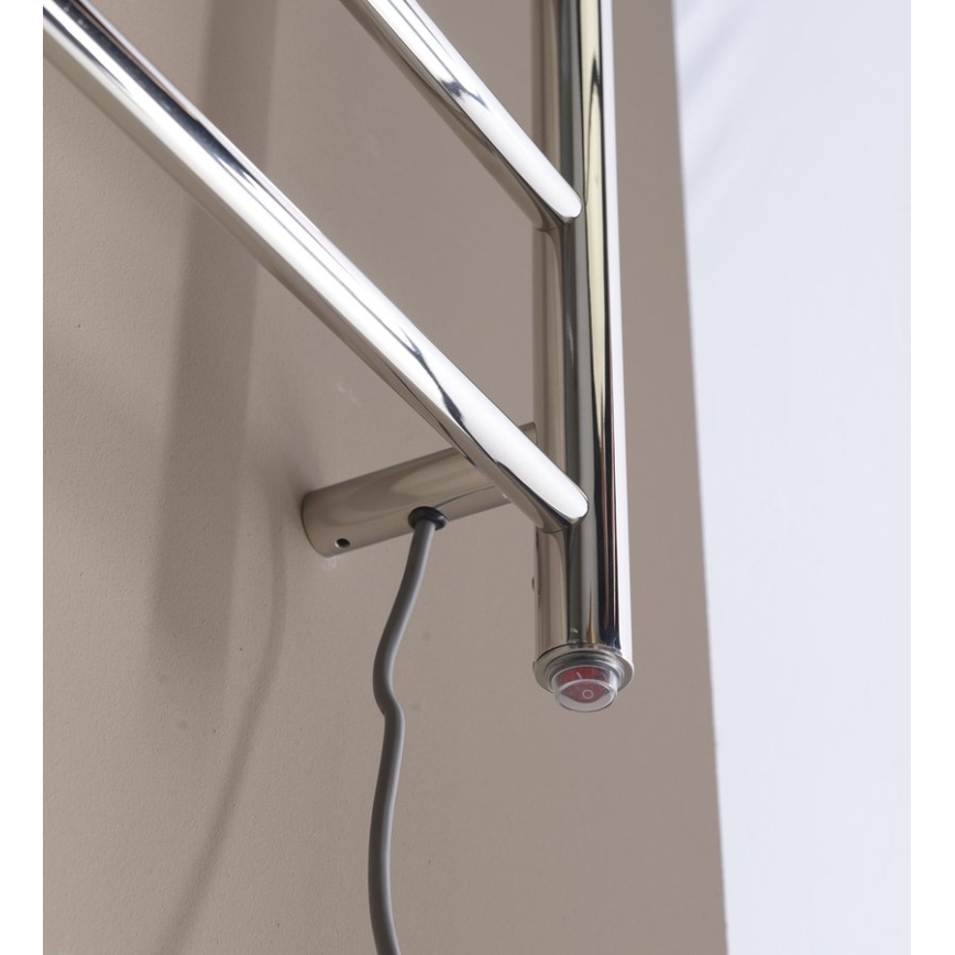 Sapho - Elektrisk handdukstork REDONDO 75W 90x50 cm blank krom, rund