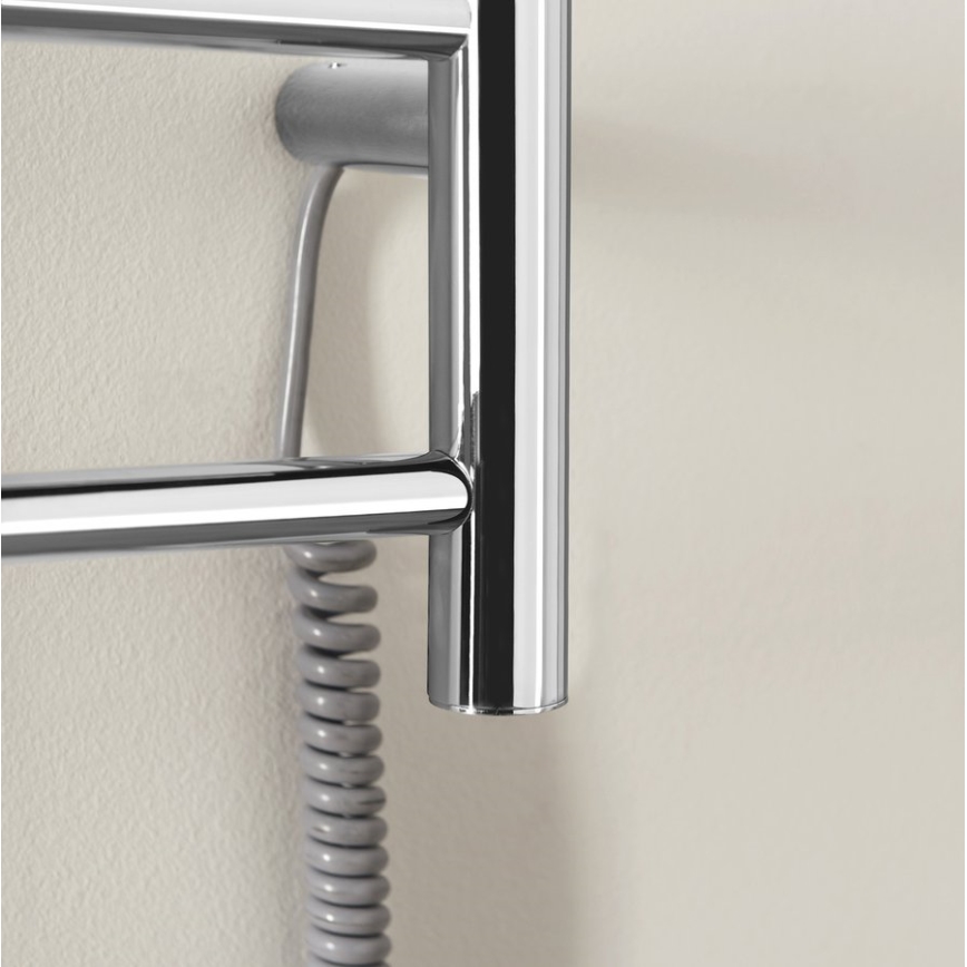 Sapho - Elektrisk handdukstork REDONDO 75W 90x50 cm blank krom, rund
