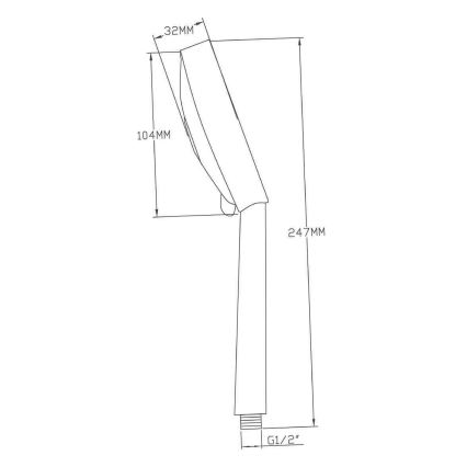 Sapho - Handdusch i blank krom