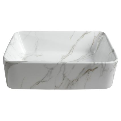Sapho - Handfat för bänkskiva DALMA 47,5x37,5 cm keramik/Carrara