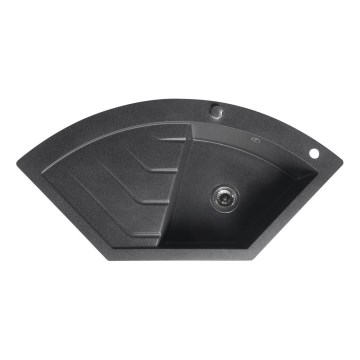 Sapho - Hörnköksho 114 x 57,5 cm, granit/svart