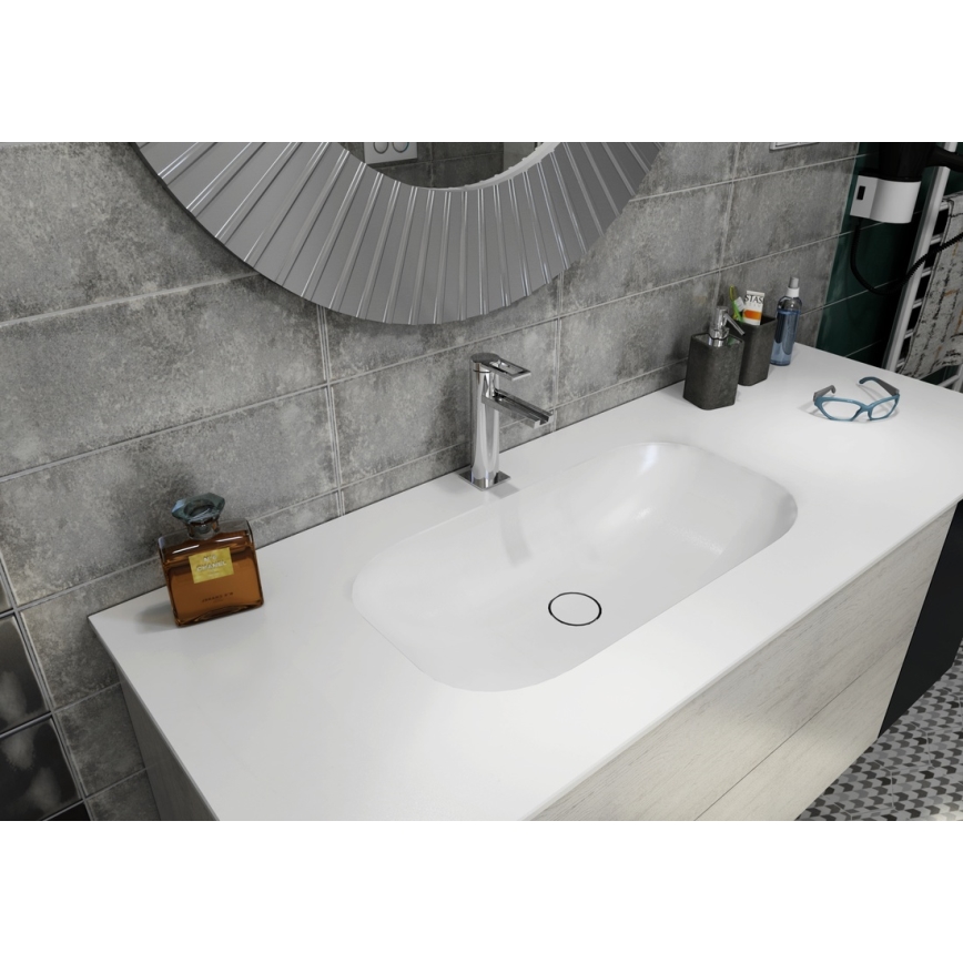 Sapho - Infällt tvättställ ROCKSTONE 67x35,5 cm matt vit