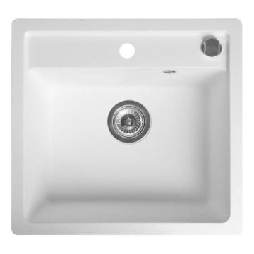 Sapho - Köksdiskho 53x50 cm granit/vit