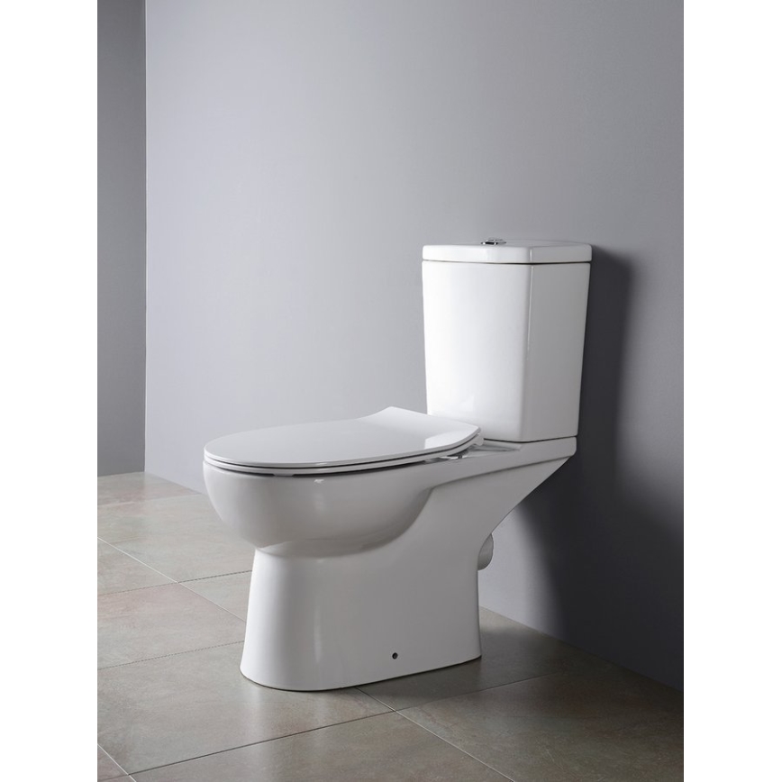 Sapho - Kombi-WC med bakanslutning, keramik/vit