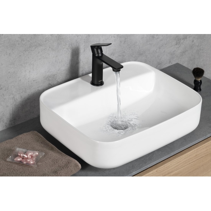 Sapho - Kran till handfat PAX 16,5 cm matt svart