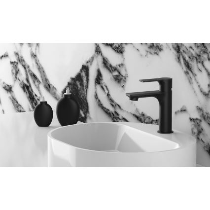 Sapho - Kran till handfat PAX 16,5 cm matt svart