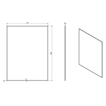 Sapho - Spegel ACCORD 70x90 cm