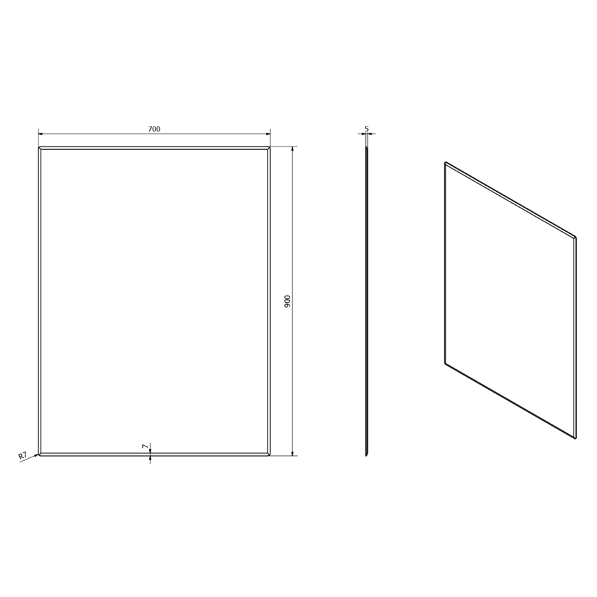 Sapho - Spegel ACCORD 70x90 cm