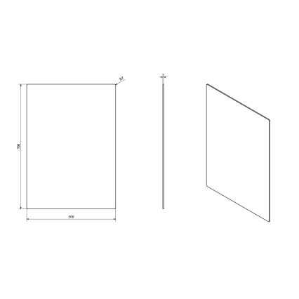 Sapho - Spegel PLAIN 50x70 cm
