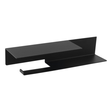 Sapho - Toalettrullhållare med hylla 9,5x35 cm matt svart