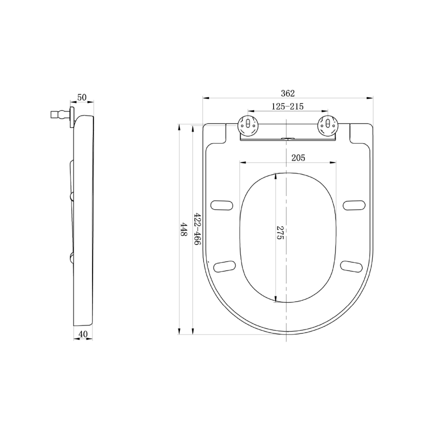 Sapho - Toalettsits LISA SoftClose vit