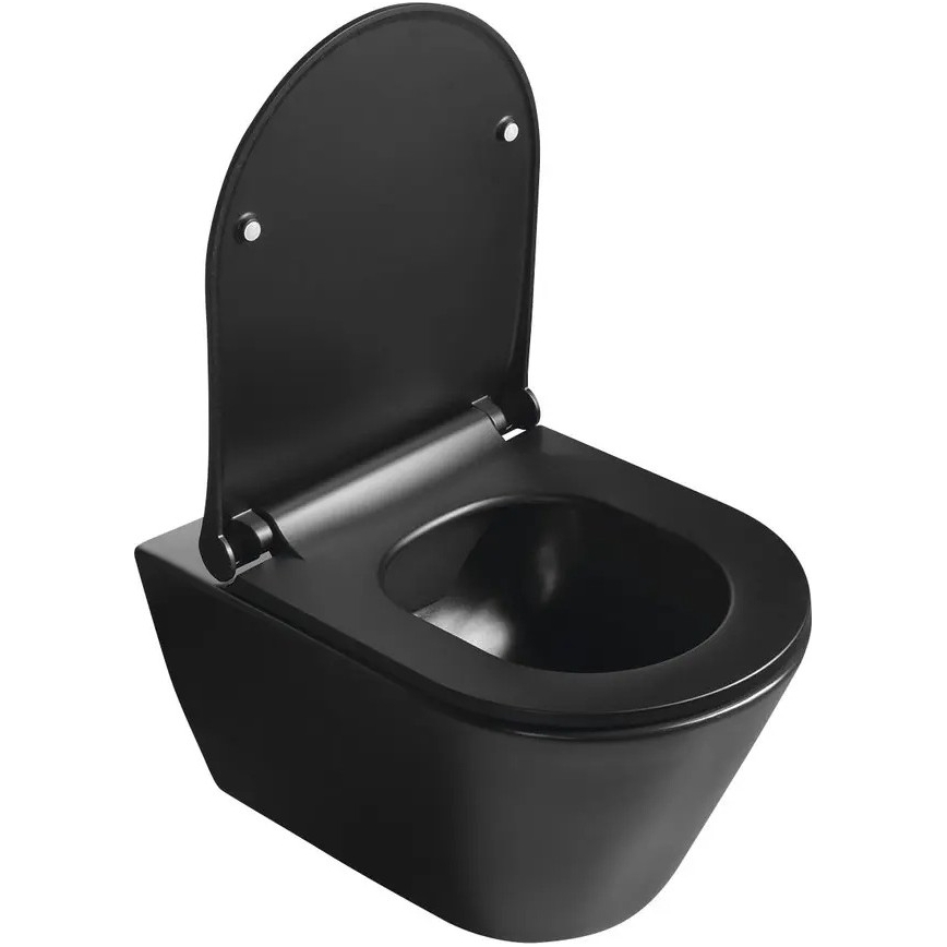 Sapho - Toalettsits SoftClose AVVA SLIM matt svart