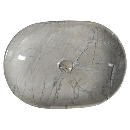 Sapho - Tvättställ för bänkskiva DALMA 59x42 cm keramik/grå