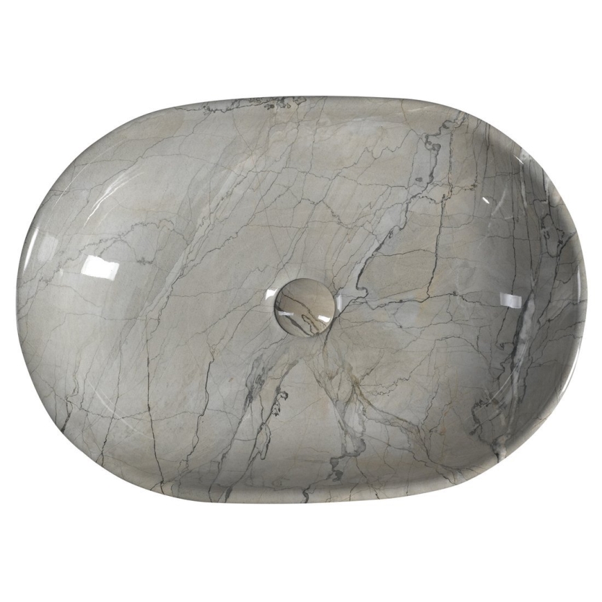 Sapho - Tvättställ för bänkskiva DALMA 59x42 cm keramik/grå