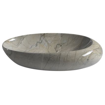 Sapho - Tvättställ för bänkskiva DALMA 68x44 cm grå