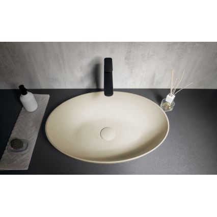 Sapho - Tvättställ för bänkskiva FORMIGO 60x40 cm betong/beige