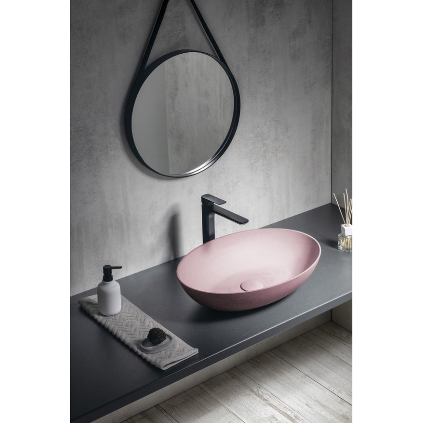 Sapho - Tvättställ för bänkskiva FORMIGO 60x40 cm betong/rosa