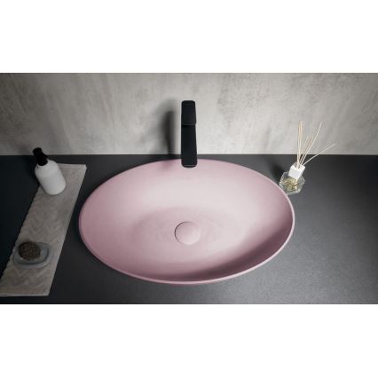 Sapho - Tvättställ för bänkskiva FORMIGO 60x40 cm betong/rosa
