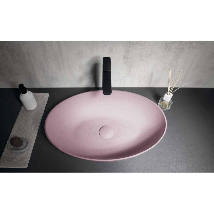 Sapho - Tvättställ för bänkskiva FORMIGO 60x40 cm betong/rosa