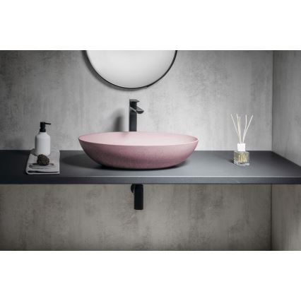 Sapho - Tvättställ för bänkskiva FORMIGO 60x40 cm betong/rosa