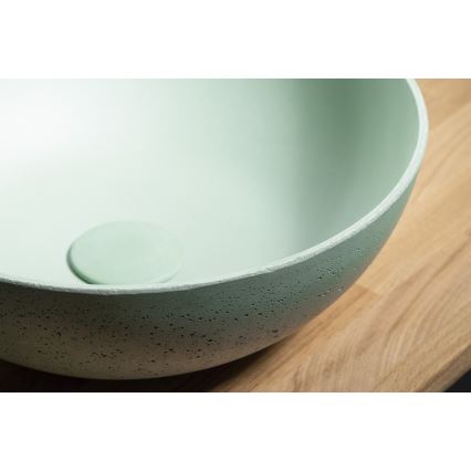Sapho - Tvättställ för bänkskiva FORMIGO Ø 39 cm betong/grön