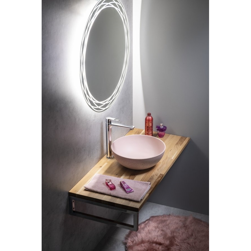 Sapho - Tvättställ för bänkskiva FORMIGO Ø 39 cm betong/rosa