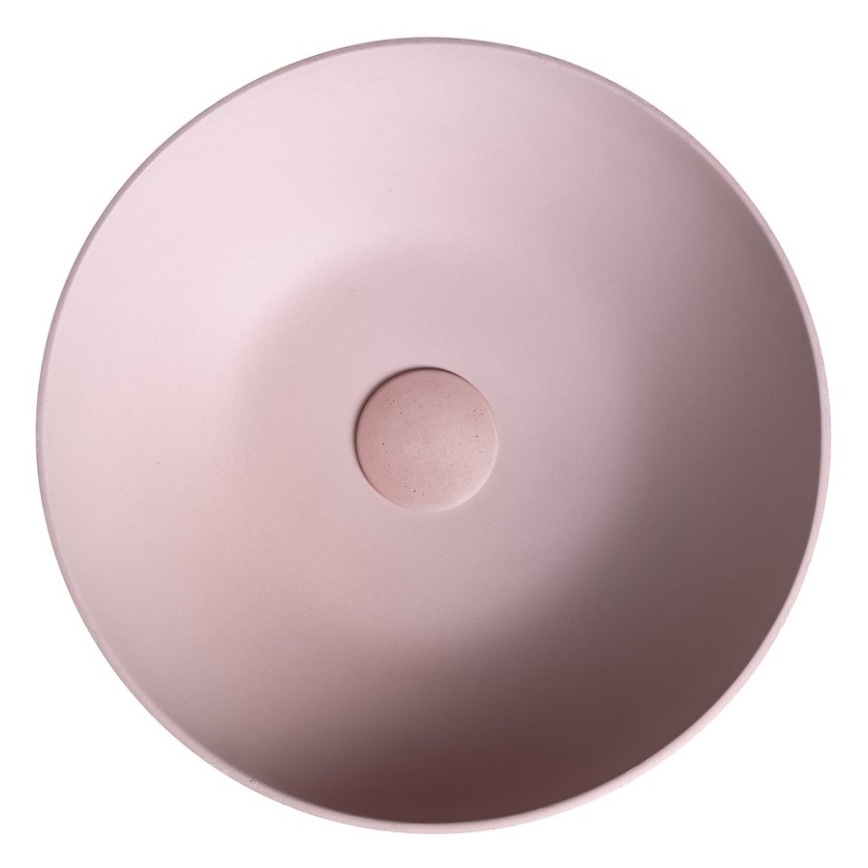 Sapho - Tvättställ för bänkskiva FORMIGO Ø 39 cm betong/rosa
