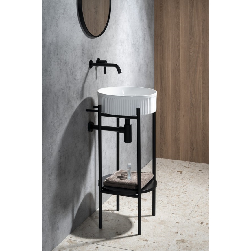 Sapho - Tvättställ för bänkskiva PICOBELLO Ø 37 cm keramik/vit