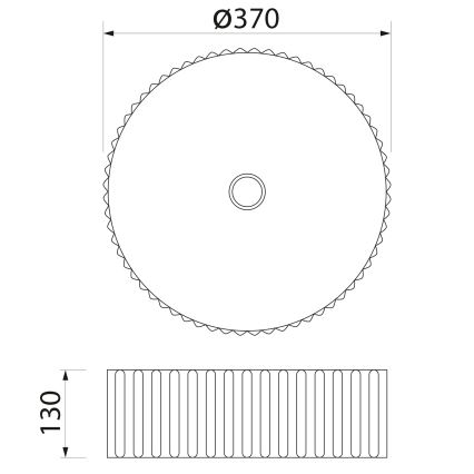Sapho - Tvättställ för bänkskiva PICOBELLO Ø 37 cm keramik/vit