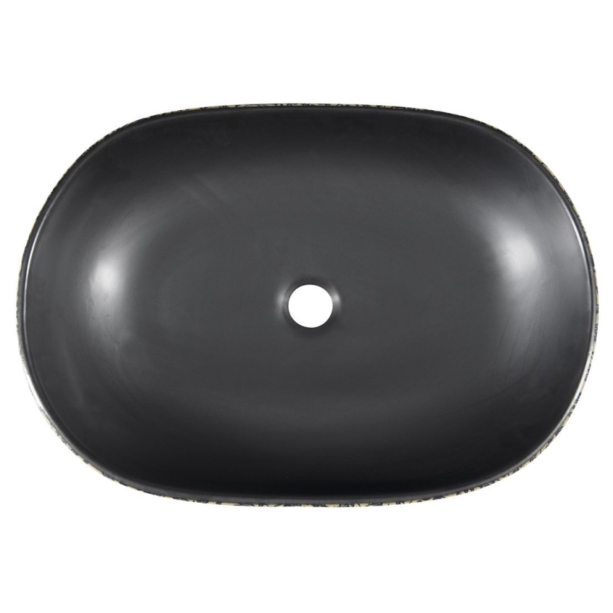 Sapho - Tvättställ för bänkskiva PRIORI 60x40 cm keramik/svart/blå