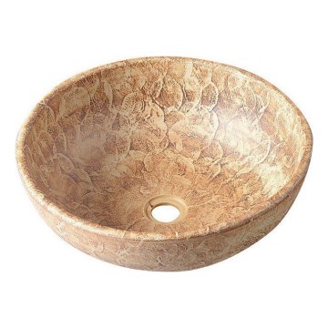 Sapho - Tvättställ för bänkskiva PRIORI, Ø 41 cm, keramik/brun