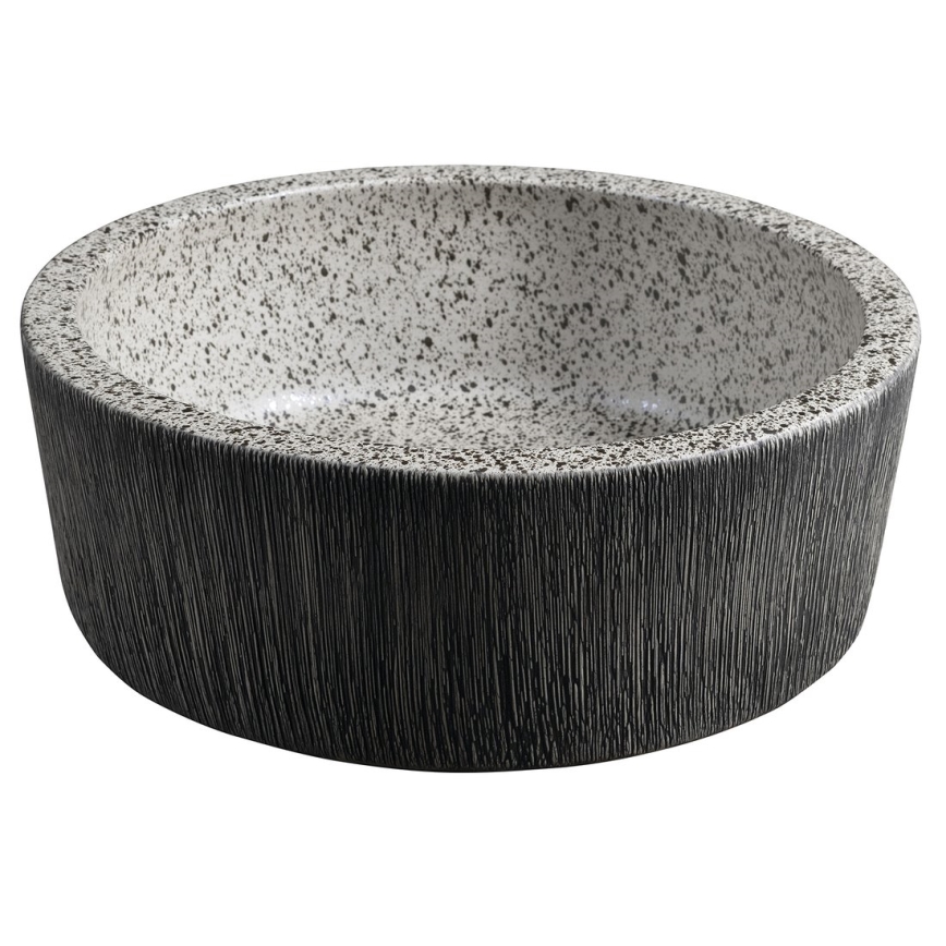 Sapho - Tvättställ för bänkskiva PRIORI Ø 41 cm vit/grå