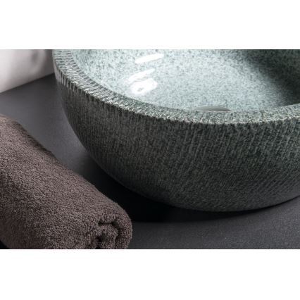 Sapho - Tvättställ för bänkskiva PRIORI Ø 42 cm keramik/grön