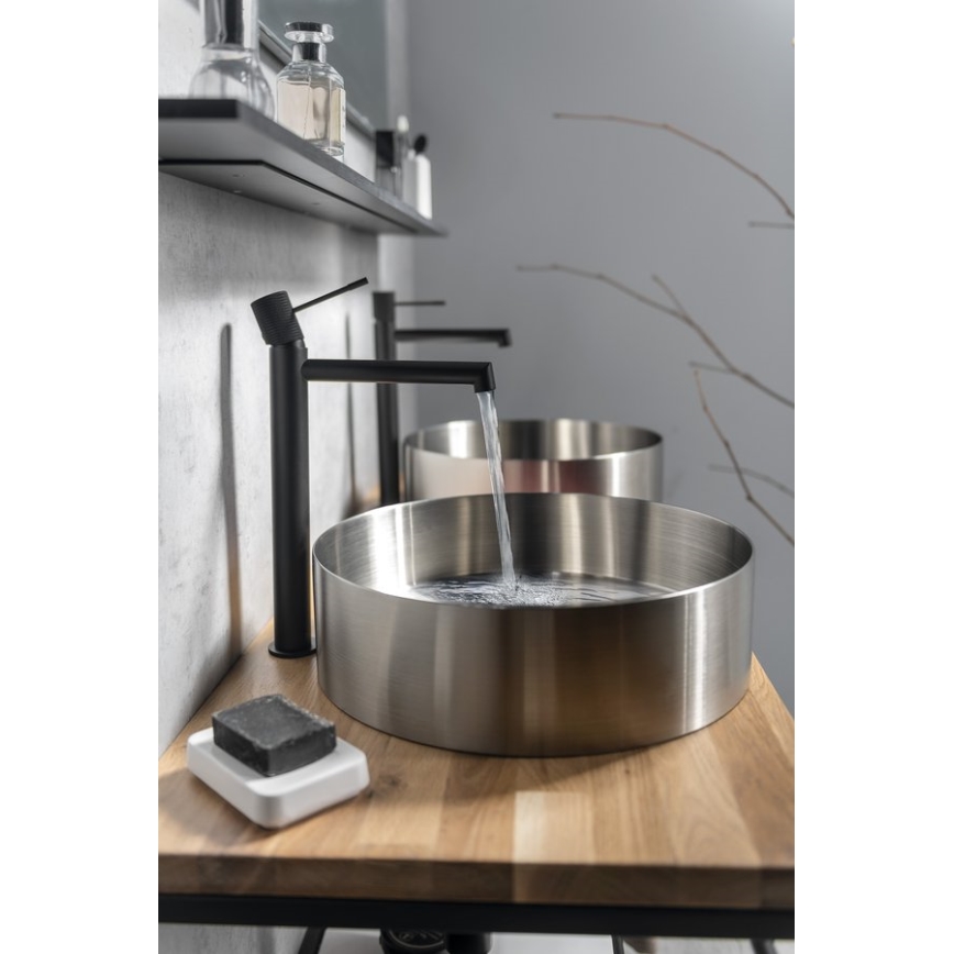 Sapho - Tvättställsblandare SOLARIS 32 cm matt svart