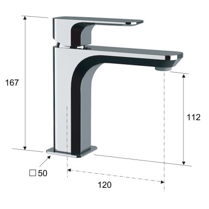 Sapho - Tvättställsblandare SPY 16,7 cm svart
