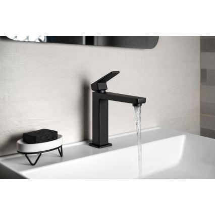 Sapho - Tvättställsblandare TURSI 19 cm matt svart