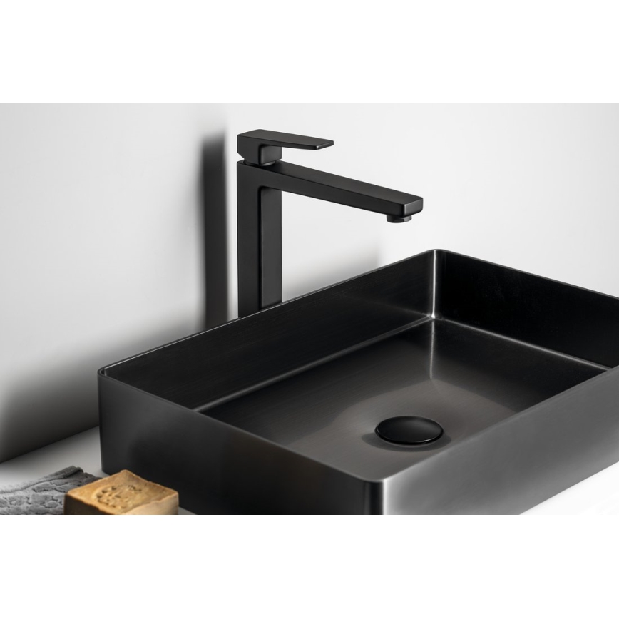 Sapho - Tvättställsblandare TURSI 28 cm matt svart