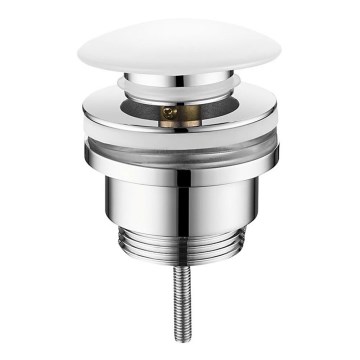 Sapho - Tvättställsventil Click-Clack pr. 6,4 cm keramik/blank krom