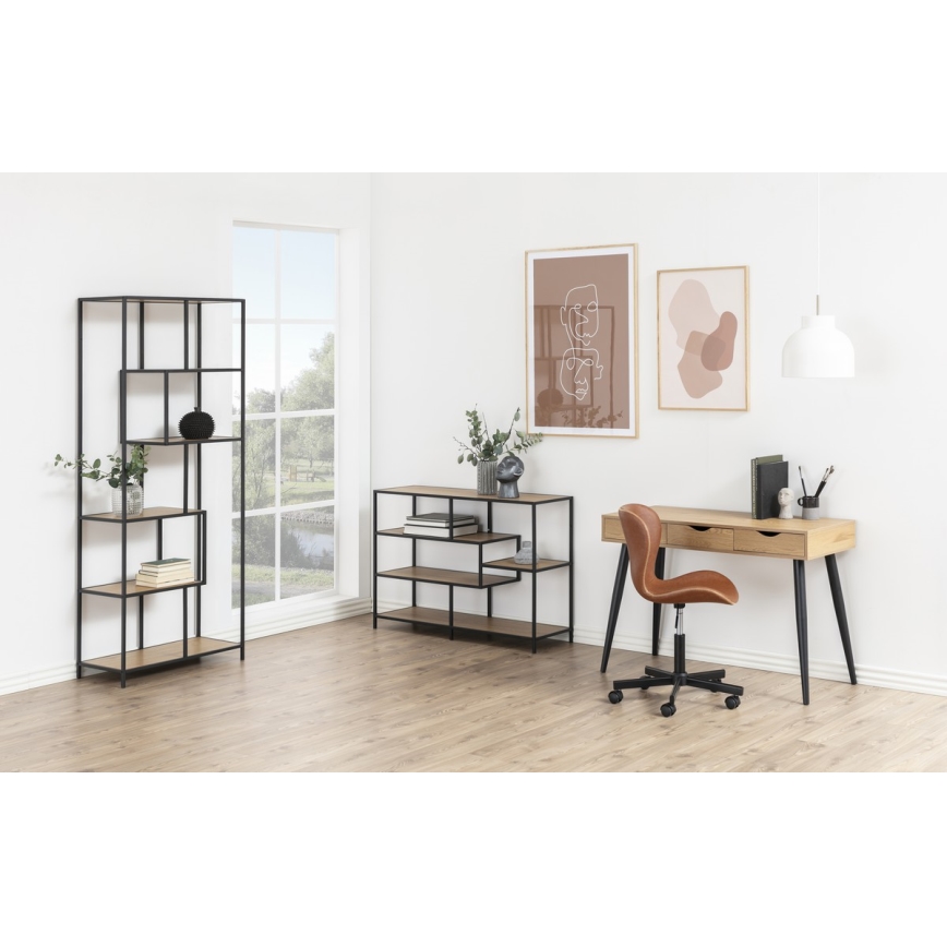 SARON bokhylla ek/svart