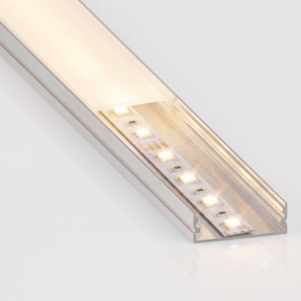 SET 1x LED-remsa MYLIVING LIGHTSTRIP LED/22W/230V 5 m + 5x inbyggnadsprofil 1 m silver/vit