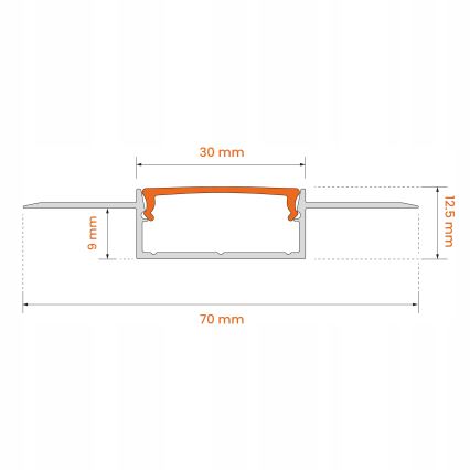 Set 1x dimbar LED RGBW-remsa Philips Hue WHITE AND COLOR AMBIANCE LED/20W/230V 2 m + 2x infälld profil 1 m silver/vit