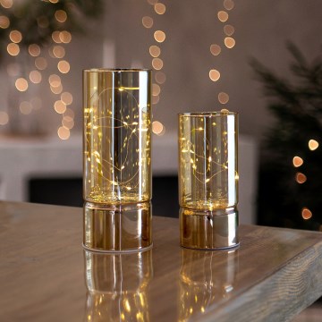 Sats 2x LED-julbelysning 20xLED+10xLED/2xAA+3xAA varmvit