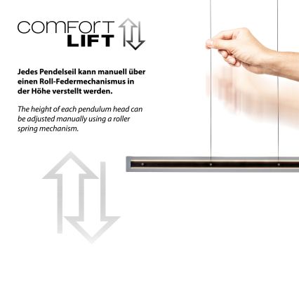Schöner Wohnen 11316-18 - LED dimbar pendellampa på vajer LENA LED/32W/230V svart