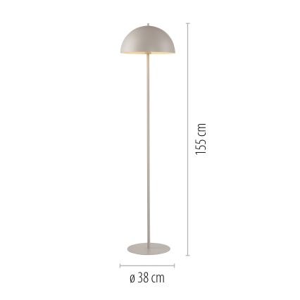 Schöner Wohnen 11727-39 - Golvlampa ALI 1xE27/25W/230V grå
