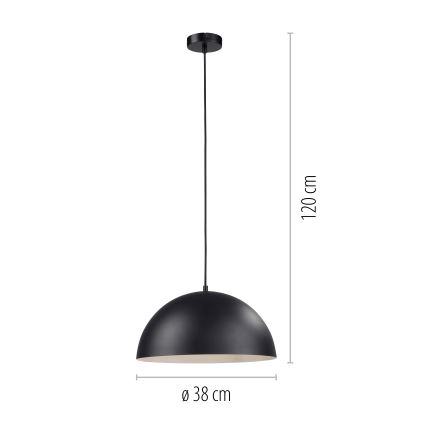 Schöner Wohnen 11728-18 - Takpendel ALI 1xE27/25W/230V Ø 38 cm svart