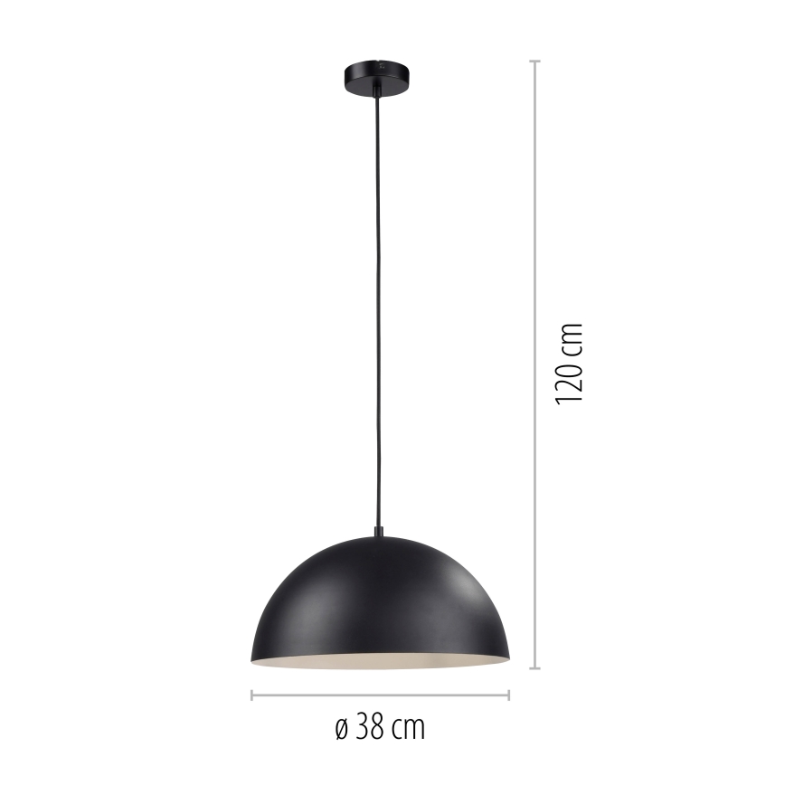 Schöner Wohnen 11728-18 - Takpendel ALI 1xE27/25W/230V Ø 38 cm svart