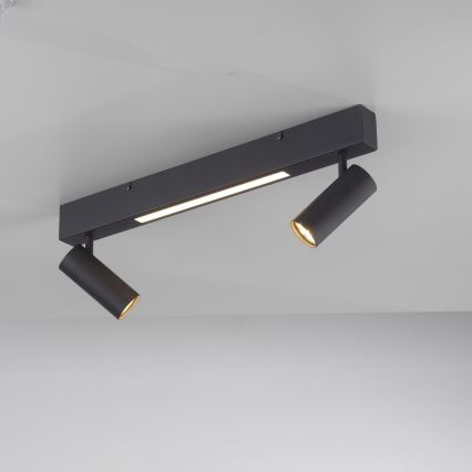 Schöner Wohnen 11793-18 - LED-spott DANTE 2xGU10/10W/230V + LED/7,2W svart