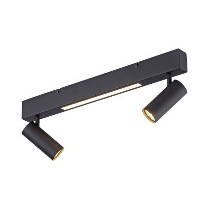 Schöner Wohnen 11793-18 - LED-spott DANTE 2xGU10/10W/230V + LED/7,2W svart